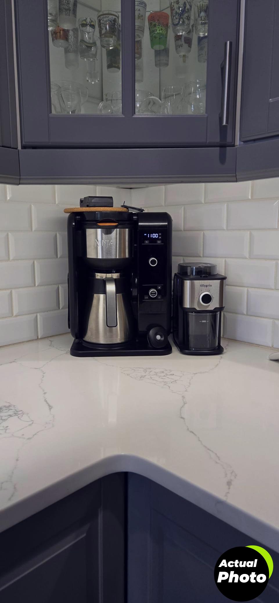 ollygrin-coffee-grinder-electric-14-settings-silver-foto-1